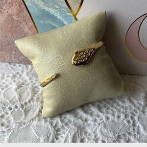 Gold Tone Snake  Cuff Bracelet